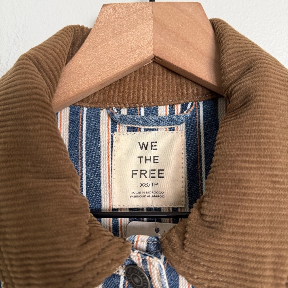 Free People We The Free Striped Denim Barn Coat - Picture 8 of 12